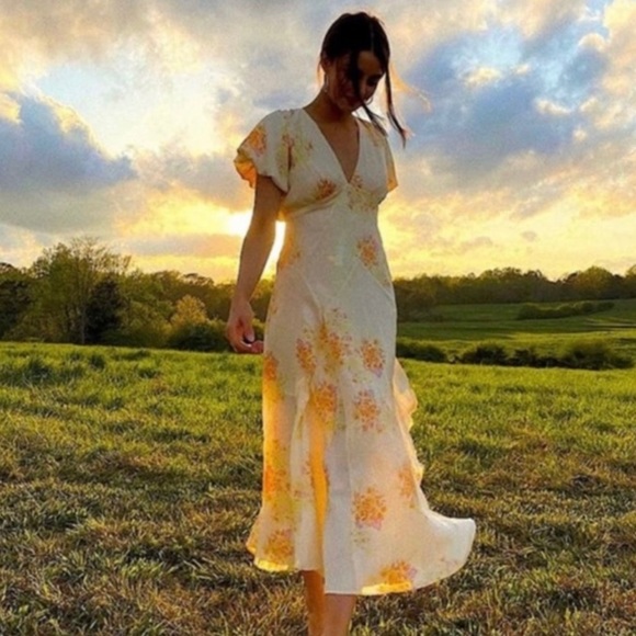 Free People Dresses & Skirts - FREE PEOPLE LAURA MAXI FLORAL DRESS SIZE SMALL